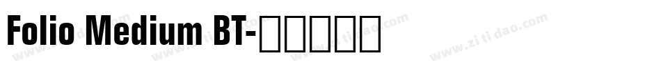 Folio Medium BT字体转换